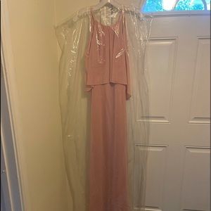 David’s Bridal Chiffon Sheath Bridesmaid Dress